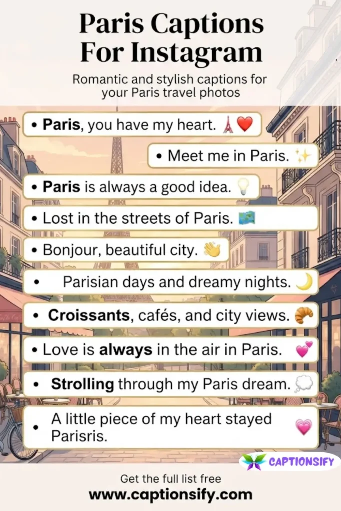 Captions that Capture the Essence of Paris